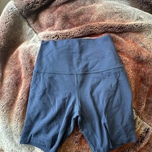 Lululemon Women's High-Waisted Blue Shorts